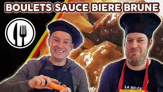 BOULETS LIÈGEOIS  Sauce à la bière brune Ma recette [upl. by Helbonia816]