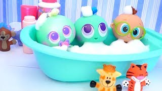 Barbie Babysits my Nerlie Babies  Toys and Dolls Fun Video for Kids  Sniffycat [upl. by Aronow138]