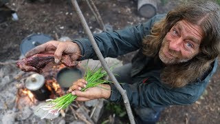 Catch and Cook Wild Gopher Stew  Day 35 of 30 Day Survival Challenge Canadian Rockies [upl. by Asinet]