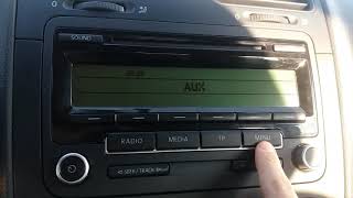 VW RCD 310 BLUETOOTH MENU [upl. by Galvin]