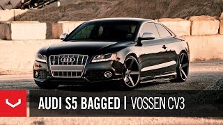 Audi S5 Bagged on 20quot Vossen VVSCV3 Concave Wheels  Rims [upl. by Lleirbag]