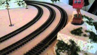 4x8 ho Train 3 track Layout [upl. by Norrad541]