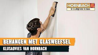 Glasweefselbehang aanbrengen met HORNBACH [upl. by Reldnahc655]