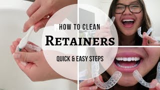 How To Clean Retainers  Cleaning Routine After Braces [upl. by Gnemgnok339]