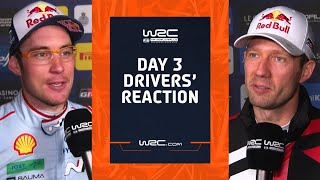 Day 3 Drivers Reaction  WRC Rallye MonteCarlo 2024 [upl. by Erdda115]