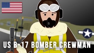 US B17 Bomber Crewman World War II [upl. by Noswad]