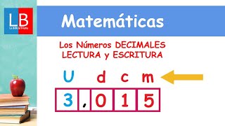 Los Números DECIMALES LECTURA y ESCRITURA ✔👩‍🏫 PRIMARIA [upl. by Einahpit]