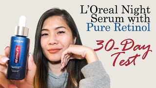 30 Day Test of LOreal Revitalift Night Serum with Pure Retinol [upl. by Adnarim]