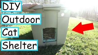 DIY Outdoor Cat Shelter [upl. by Linder669]