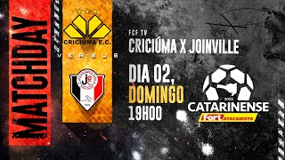 AO VIVO  CRICIÚMA X JOINVILLE  CATARINENSE FORT ATACADISTA 2025 [upl. by Hnahym488]