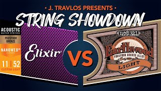 Guitar String Showdown Ernie Ball Earthwood Phosphor Bronze vs Elixir Phosphor Bronze Strings [upl. by Ahseyi643]