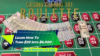 How To Play Roulette  Casino Gaming 101 Learn How to Turn 20 Into 6000 in 10 Minutes or Less [upl. by Ahsiat]