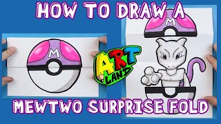 How to Draw a MEWTWO SURPRISE FOLD [upl. by Sellers]