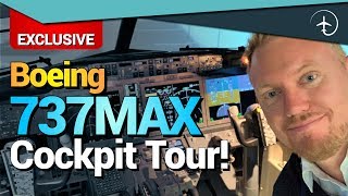 Boeing 737MAX Cockpit Tour [upl. by Elbon544]