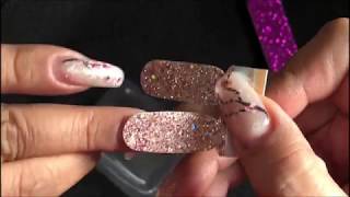 Color Street Nail Polish Strips over Acrylic Nails [upl. by Tabshey]