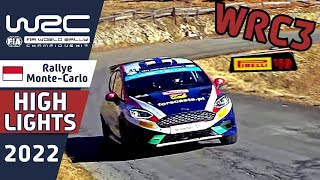 WRC3 Rally Highlights Day 1  2 WRC Rallye MonteCarlo 2022 [upl. by Salisbury]