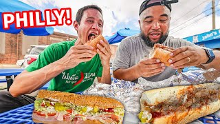 The Ultimate PHILADELPHIA FOOD TOUR Hoagies Cheese Steak  Best Local Philly Food [upl. by Gillan]