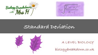 Standard Deviation  A Level Biology [upl. by Nylesoy205]