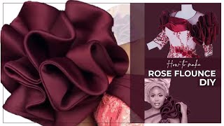 DIY ROSE FLOUNCE  Trendy Ruffle Tutorial [upl. by Kostival]