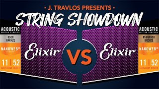 String Showdown Elixir 8020s VS Elixir Phosphor Bronze Acoustic Guitar Strings [upl. by Nashbar925]