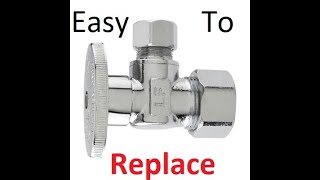 Shutoff Valve replacement  easy method [upl. by Ahsikan]