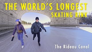 Skating the Rideau Canal in Ottawa Canada [upl. by Ysset532]