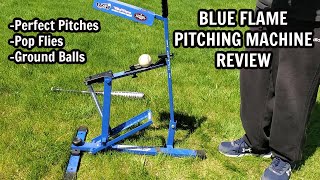 Louisville Slugger Blue Flame Pitching Machine Review [upl. by Albur289]