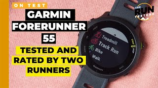 Garmin Forerunner 55 Review Two runners rate Garmins new affordable running watch [upl. by Wengert984]