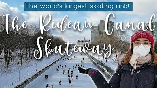 OTTAWA  RIDEAU CANAL SKATEWAY  LARGEST SKATING RINK IN THE WORLD [upl. by Neyud]