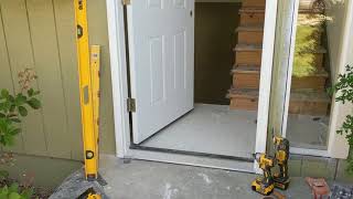 Jeld Wen Front Door Installation  Really crappy products and craftsmanship PART 1 [upl. by Nosnarb]