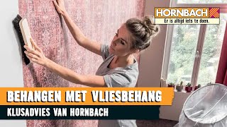 Vliesbehang aanbrengen met HORNBACH [upl. by Odrahcir]