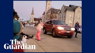 Social media footage shows SUV speeding through Wisconsin Christmas parade [upl. by Kerry381]