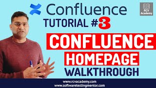 Confluence Tutorial 3  Confluence Homepage Walkthrough [upl. by Gnohc]