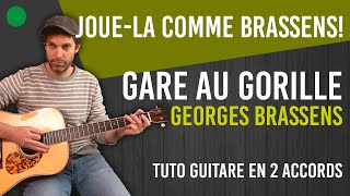 🦍 Apprendre Le Gorille de Brassens  en 2 accords faciles [upl. by Tray]