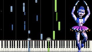 FNAF Ballora Song  Dance To Forget  TryHardNinja Piano Tutorial Synthesia [upl. by Nallak]