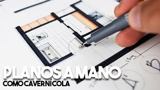 DIBUJO ARQUITECTÓNICO A MANO  Plano a mano [upl. by Reivaj]