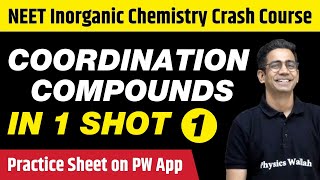 Coordination Compounds in One Shot Part 1  Class 12th NEET  All PYQs Tips amp Tricks [upl. by Esele]