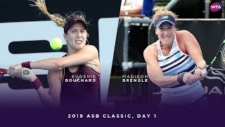 Eugenie Bouchard vs Madison Brengle  2019 ASB Classic Day 1  WTA Highlights [upl. by Amahcen627]