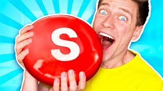 Sourest Giant Candy Challenge DIY Worlds Biggest Skittles Learn How To Prank Sour vs Edible Food [upl. by Eralc]