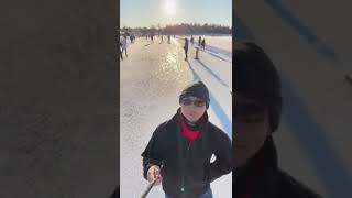 Rideau Canal sunset 🌇 skating ⛸️ [upl. by Colbye]