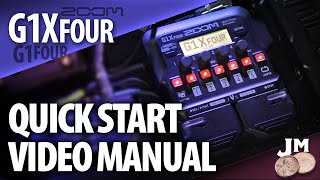 Zoom G1XFOUR pedal QUICK START  Cheat Sheet 4 PRIMARY MODES How To Video [upl. by Barbaraanne617]