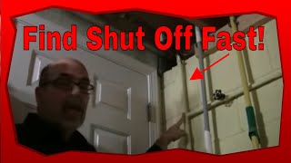 Basic Plumbing How To Find The Water Shut Off Valve At Your Home [upl. by Nevear728]