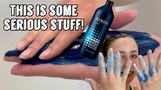 BYE BRASSY TONES HELLO ASHY BROWN GOODNESS  REDKEN BROWNLIGHTS BLUE SHAMPOO REVIEW [upl. by Hauger32]