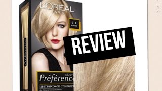 Loreal Superior Preference 91 Viking Light Ash Blonde  PRODUCT REVIEW [upl. by Allissa]