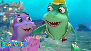 Fishes On The Reef SHARKSONS  Nursery Rhymes amp Kids Songs  ABCs and 123s  The Sharksons [upl. by Staley740]