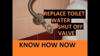 Toilet Water Shut Off Valve Replacement [upl. by Aivekal]