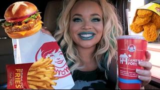 Wendys Car Eating Show MUKBANG  WATCH ME EAT [upl. by Akcirederf]