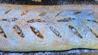 Apfelstrudel mit Blätterteig [upl. by Yirinec]