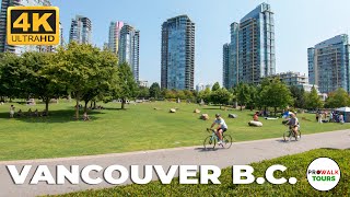 Vancouver BC City Walking Tour in 4K  125 Miles20Km [upl. by Uranie288]