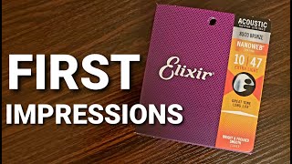 Elixir Nanoweb 8020 Extra Light Acoustic Strings  First Impressions [upl. by Cecelia]